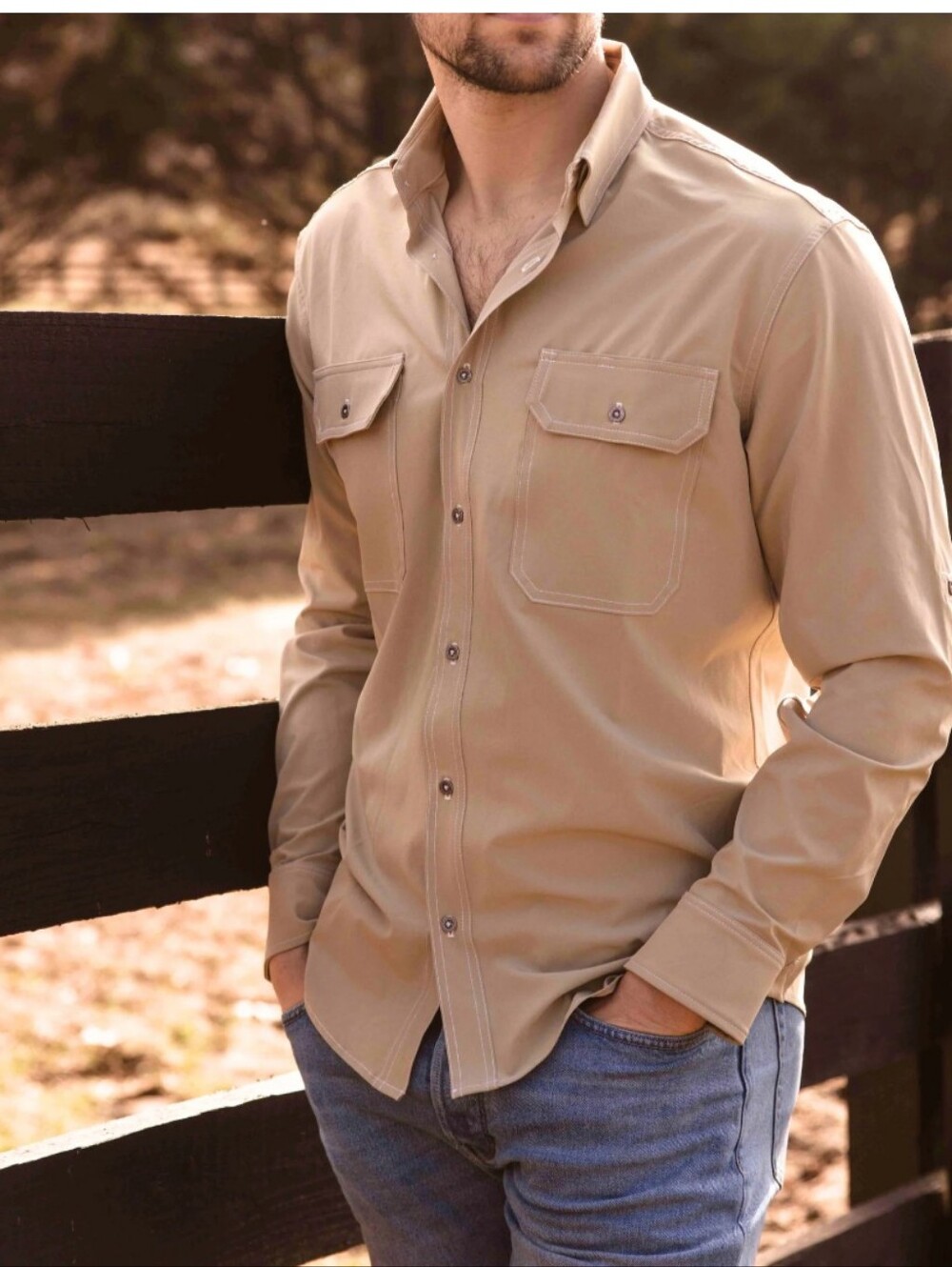 New Wilson Lane Apparel The Nash Button Down Shirt Desert Size XL